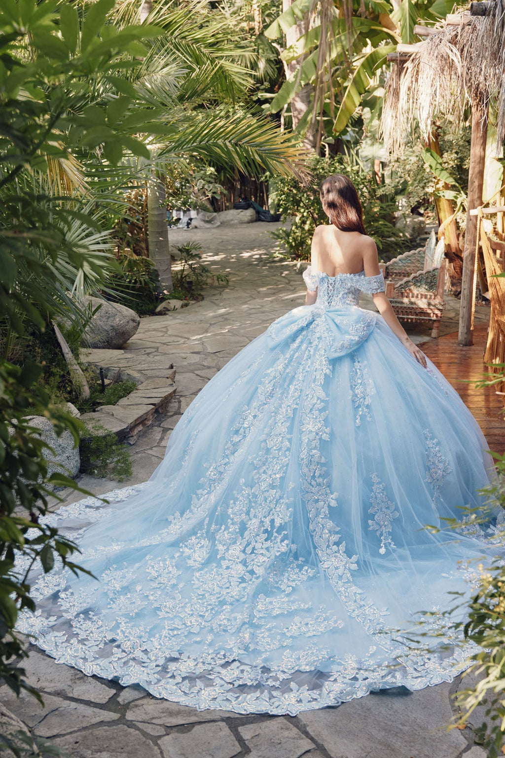 Embellished Lace Applique Tulle Ball Gown Quinceañera Princess JTJT1458J
