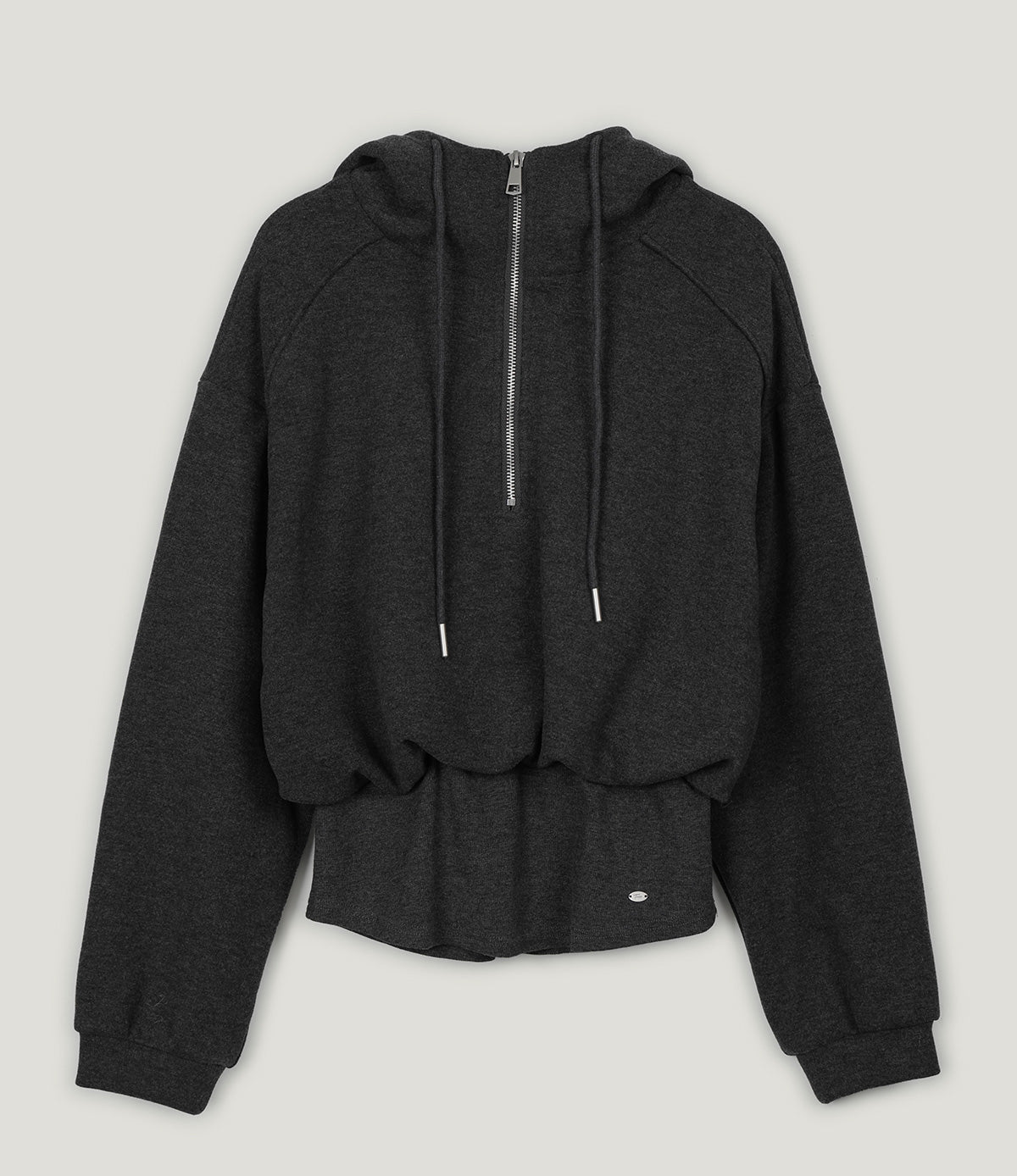 Lonton Layered Half-Zip Sweatshirt and Wide Banding Long Pants