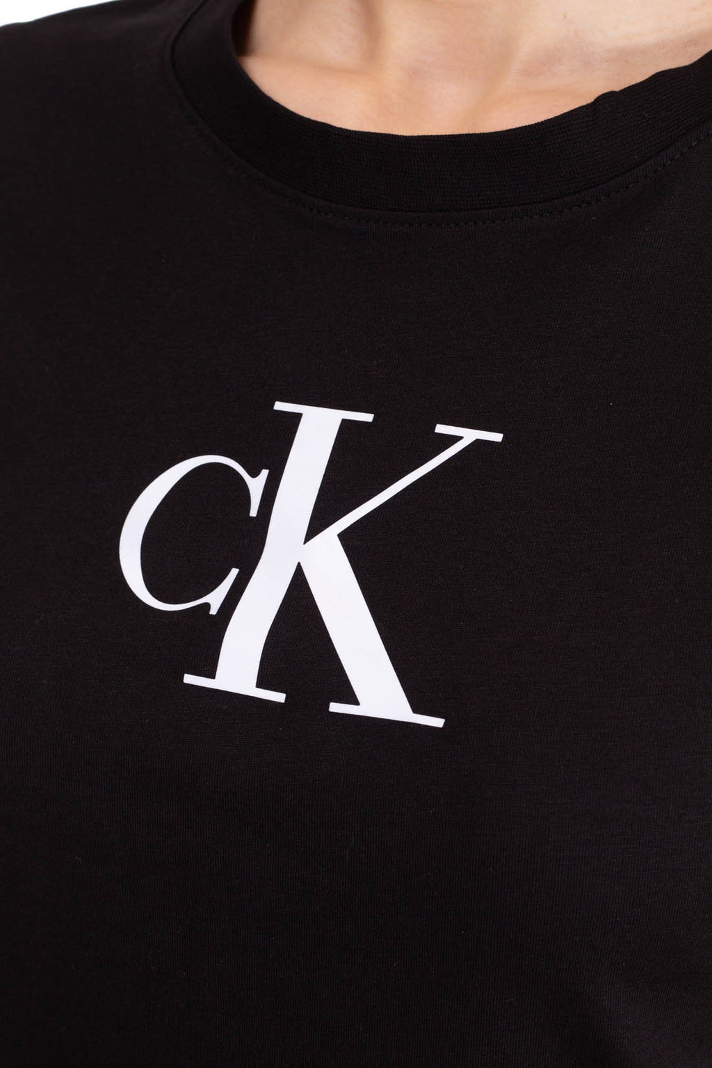 CALVIN KLEIN JEANS - Women's slim T-shirt with satin logo  - Size S