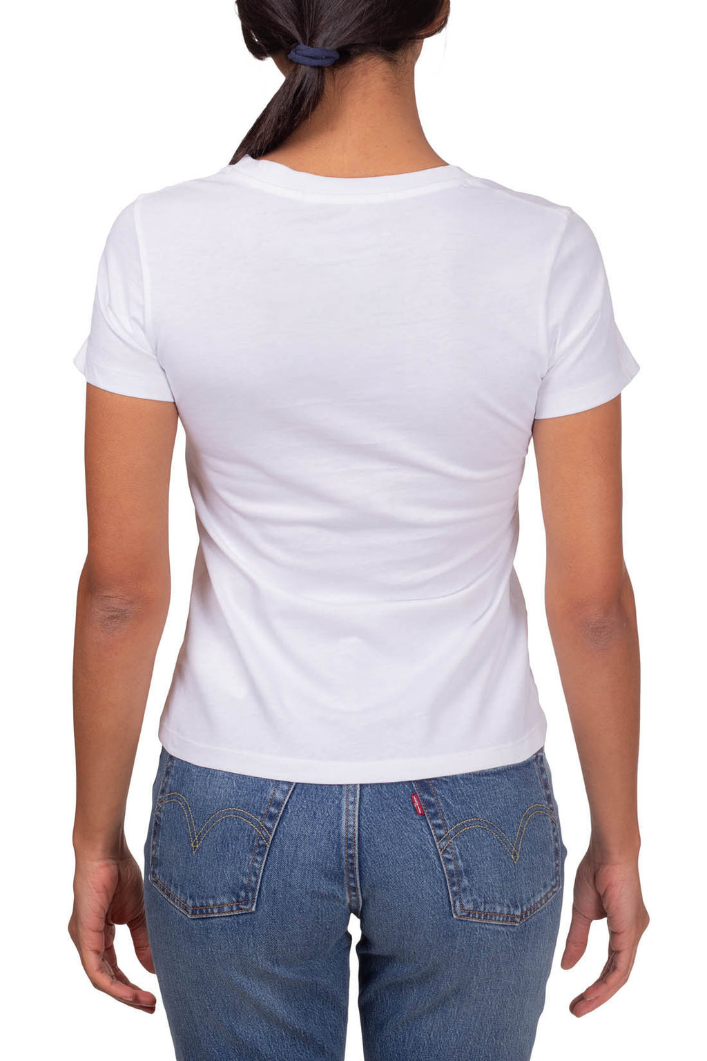 CALVIN KLEIN JEANS - Women's slim T-shirt with satin logo  - Size S