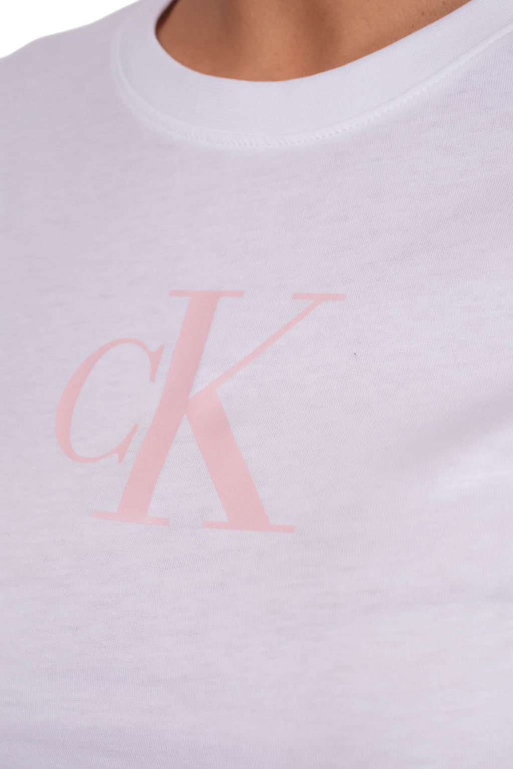 CALVIN KLEIN JEANS - Women's slim T-shirt with satin logo  - Size S