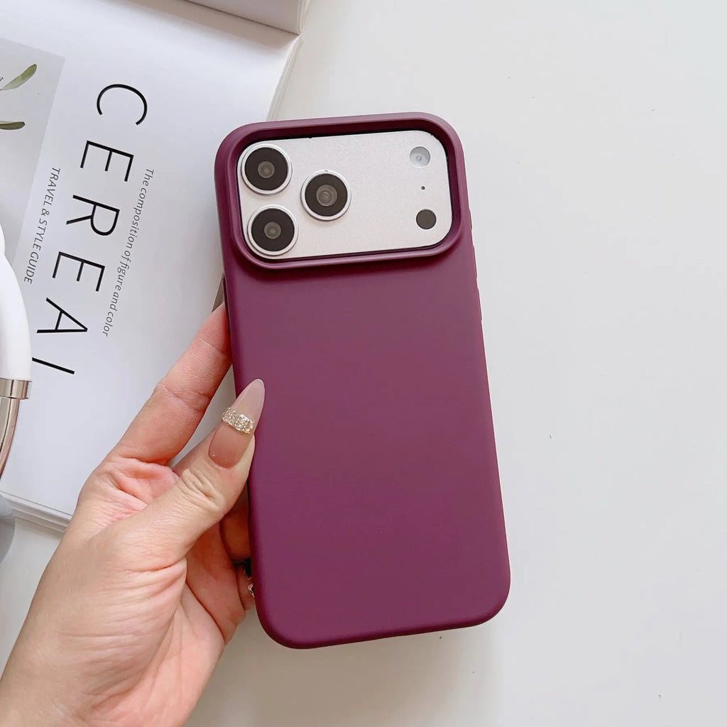 Capa de Telefone em Silicone Líquido Macio e Resistente a Impactos para iPhone 18 17 Air 16 16E 15 14 13 12 11 Pro Max Plus, Capa Protetora com Sensação de Pele