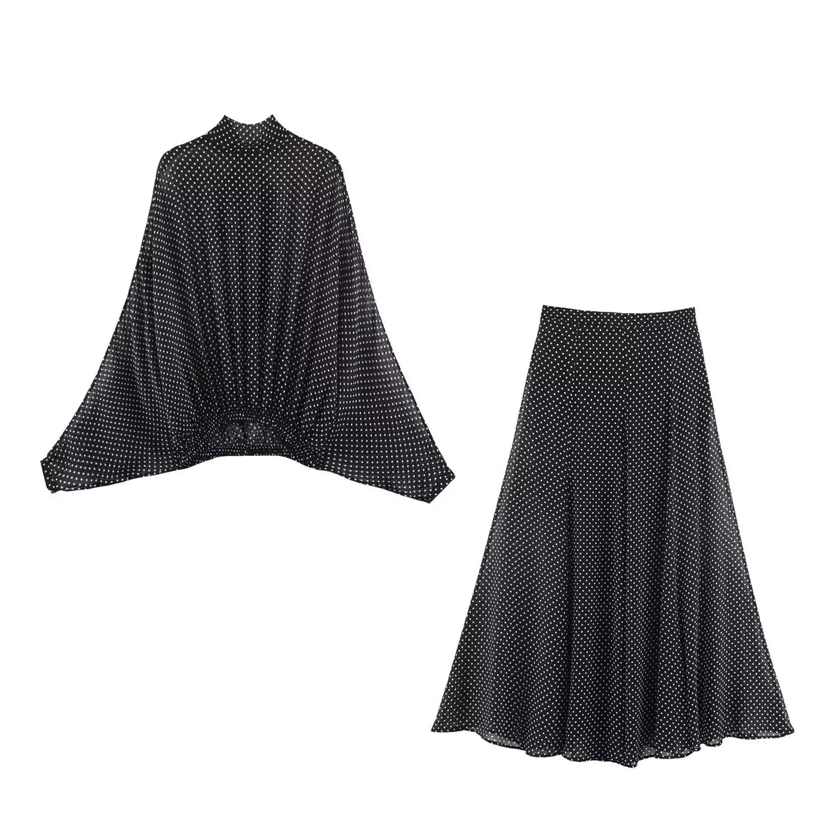 Conjuntos Femininos KONDALA Vintage com Poás, Blusas Soltas de Chiffon com Laço e Saias Longas Soltas, Moda Primavera Verão 2026, Trajes para Férias
