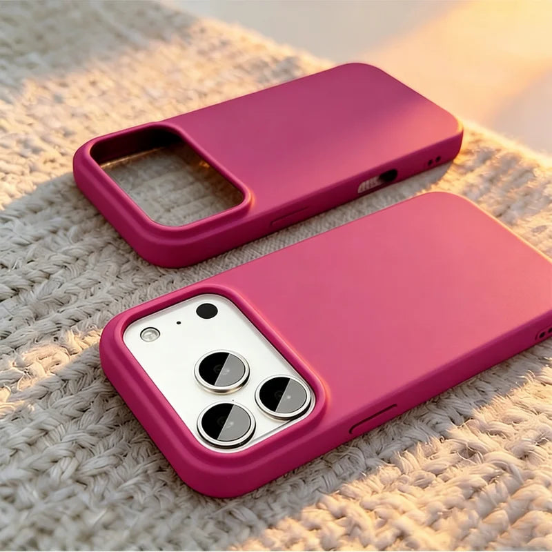 Capa de Silicone Líquido Oficial Original para iPhone 18 Pro Max 17 16 15 11 12 14 13 18 Pro Max, à Prova de Choque, Cobertura Completa em Flanela