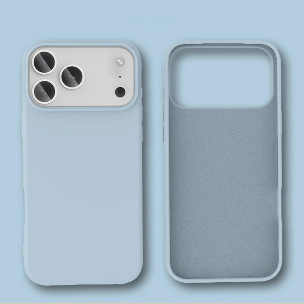 Capa de Telefone em Silicone Líquido Macio e Resistente a Impactos para iPhone 18 17 Air 16 16E 15 14 13 12 11 Pro Max Plus, Capa Protetora com Sensação de Pele