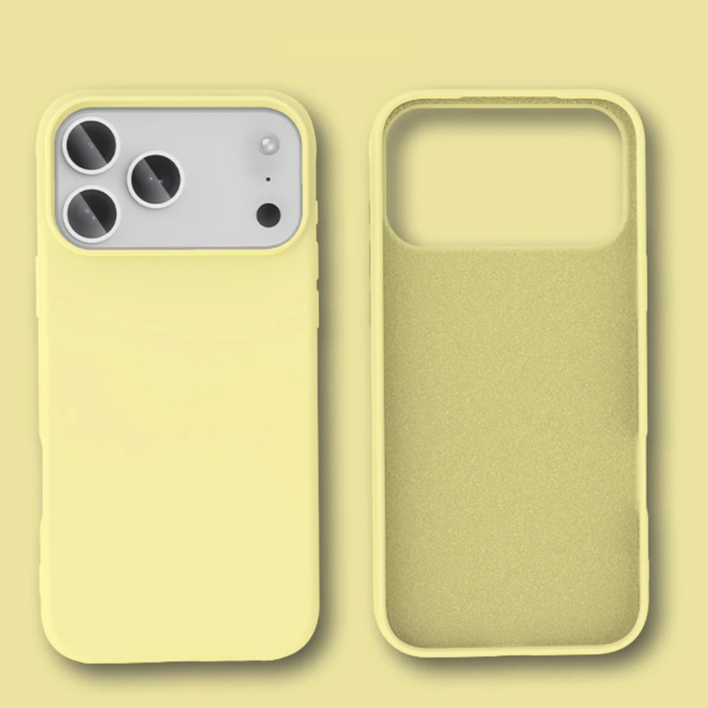 Capa de Telefone em Silicone Líquido Macio e Resistente a Impactos para iPhone 18 17 Air 16 16E 15 14 13 12 11 Pro Max Plus, Capa Protetora com Sensação de Pele