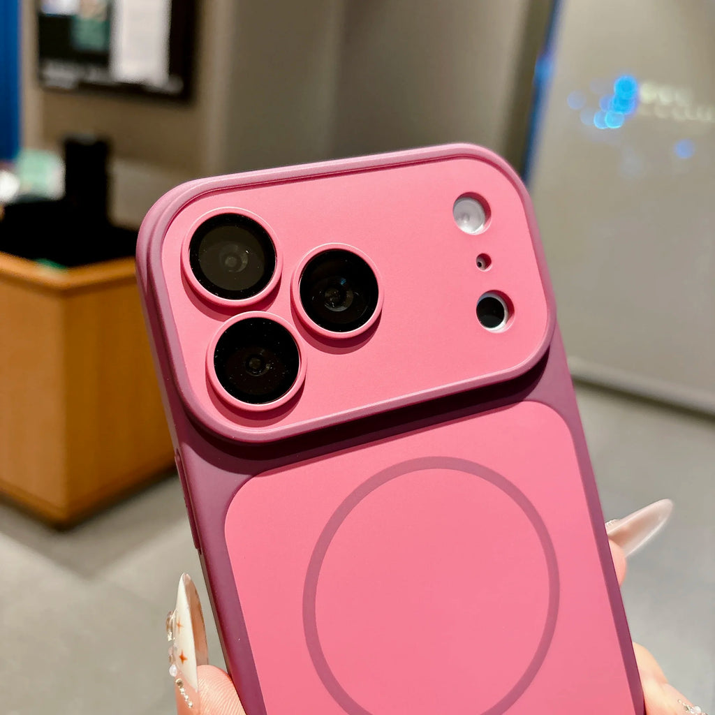 Capa de Telefone Magnética com Carregamento Sem Fio Matte Armor para iPhone 18 17 16 15 Pro Max 14 12 13 11 Pro, Capa à Prova de Choque Magsafe