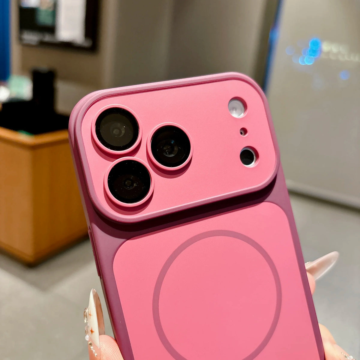 Capa de Telefone Magnética com Carregamento Sem Fio Matte Armor para iPhone 18 17 16 15 Pro Max 14 12 13 11 Pro, Capa à Prova de Choque Magsafe
