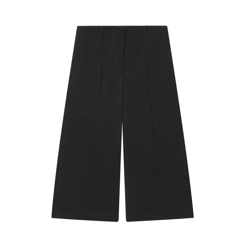 ETJ 2025 novo design de moda feminina corte tridimensional gola alta jaqueta de terno fino e calças casuais combinando