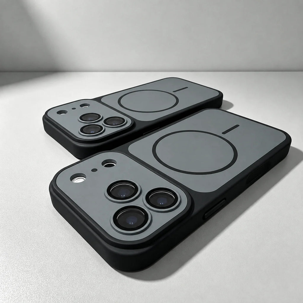 Capa de Telefone Magnética com Carregamento Sem Fio Matte Armor para iPhone 18 17 16 15 Pro Max 14 12 13 11 Pro, Capa à Prova de Choque Magsafe