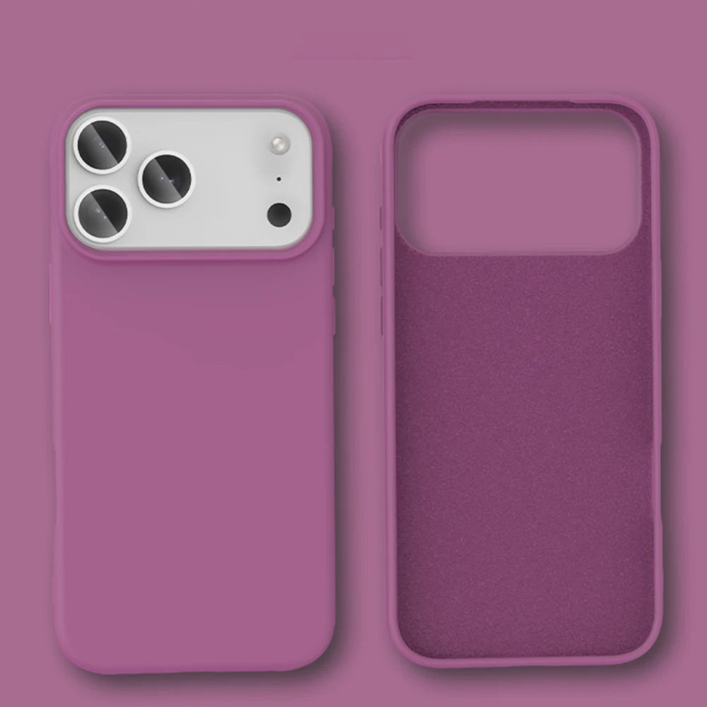 Capa de Telefone em Silicone Líquido Macio e Resistente a Impactos para iPhone 18 17 Air 16 16E 15 14 13 12 11 Pro Max Plus, Capa Protetora com Sensação de Pele