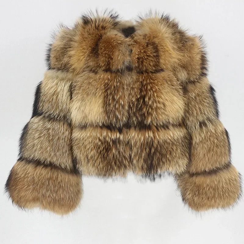 Mulheres falso pele de guaxinim jaqueta outono inverno pele do falso casacos de raposa curto casaco jaquetas peludo outerwear elegante grosso casacos quentes