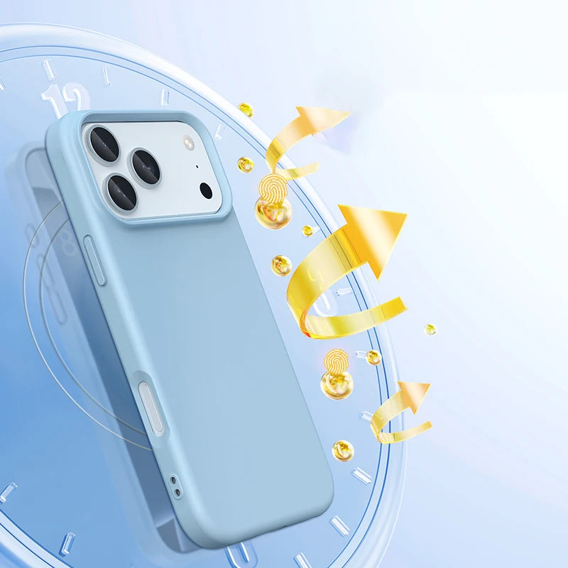 Capa de Telefone em Silicone Líquido Macio e Resistente a Impactos para iPhone 18 17 Air 16 16E 15 14 13 12 11 Pro Max Plus, Capa Protetora com Sensação de Pele