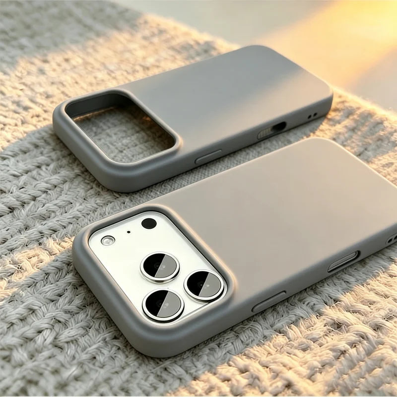 Capa de Silicone Líquido Oficial Original para iPhone 18 Pro Max 17 16 15 11 12 14 13 18 Pro Max, à Prova de Choque, Cobertura Completa em Flanela
