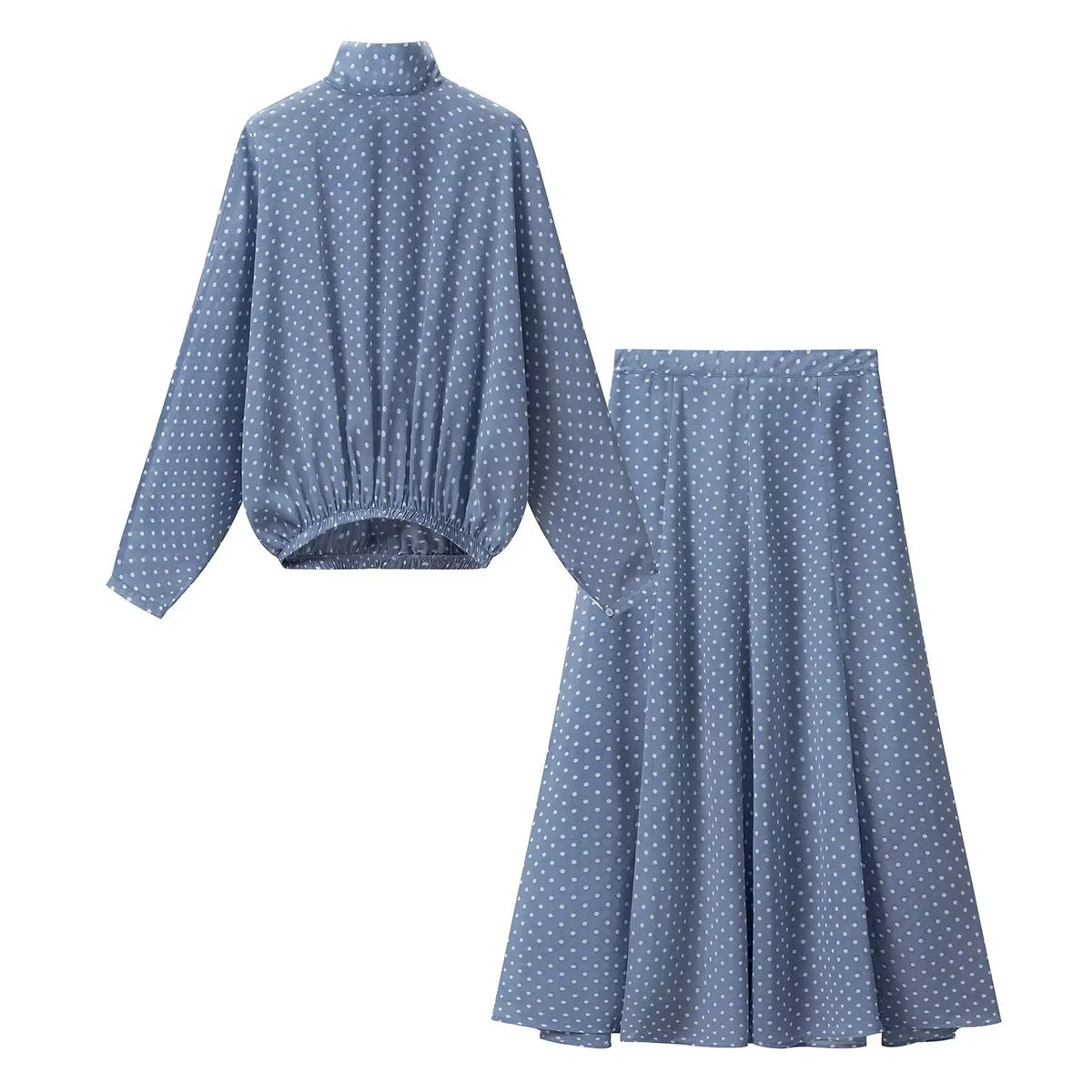 Conjuntos Femininos KONDALA Vintage com Poás, Blusas Soltas de Chiffon com Laço e Saias Longas Soltas, Moda Primavera Verão 2026, Trajes para Férias