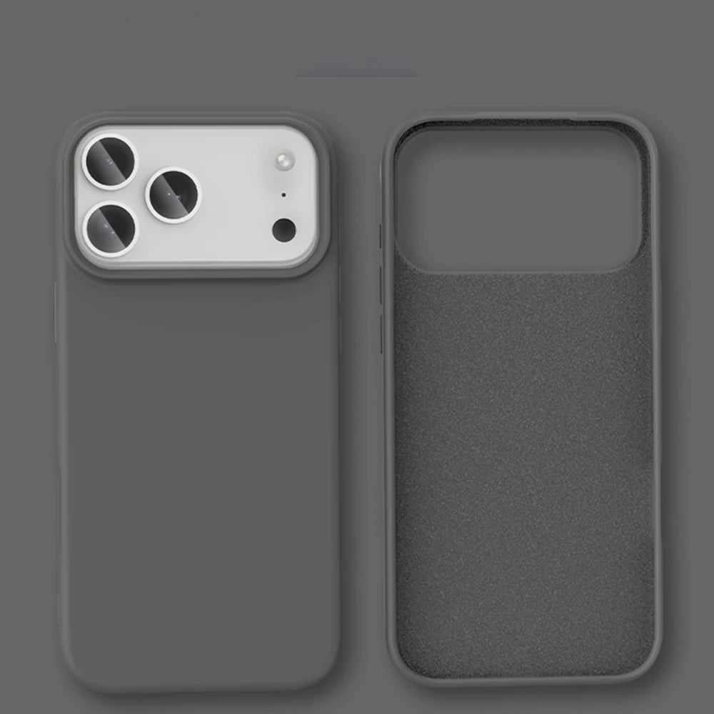 Capa de Telefone em Silicone Líquido Macio e Resistente a Impactos para iPhone 18 17 Air 16 16E 15 14 13 12 11 Pro Max Plus, Capa Protetora com Sensação de Pele