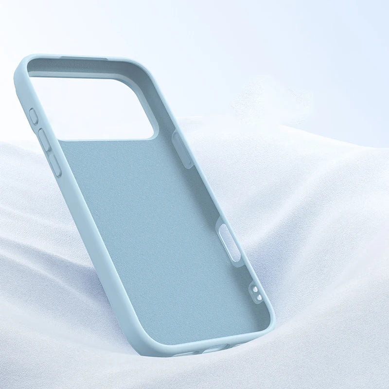 Capa de Telefone em Silicone Líquido Macio e Resistente a Impactos para iPhone 18 17 Air 16 16E 15 14 13 12 11 Pro Max Plus, Capa Protetora com Sensação de Pele