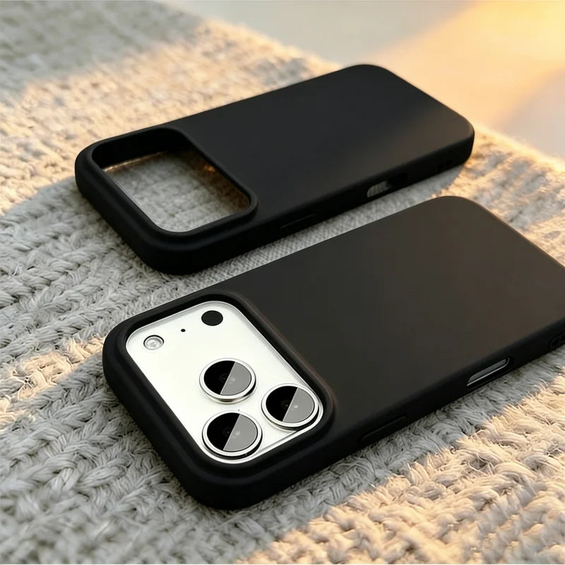 Capa de Silicone Líquido Oficial Original para iPhone 18 Pro Max 17 16 15 11 12 14 13 18 Pro Max, à Prova de Choque, Cobertura Completa em Flanela