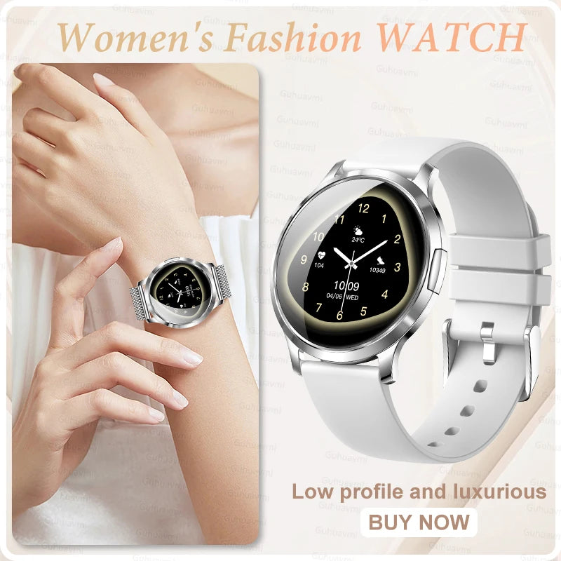 Novo Smartwatch 2026 para Mulheres: Presente com Tela Full Touch de 1.32 Polegadas, Relógio Esportivo Fitness com Chamadas Bluetooth e Smartwatch Digital Feminino