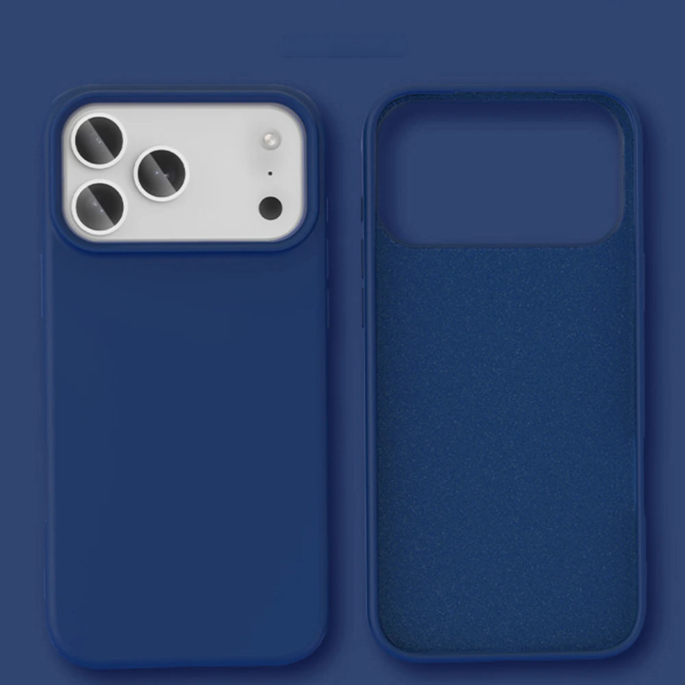 Capa de Telefone em Silicone Líquido Macio e Resistente a Impactos para iPhone 18 17 Air 16 16E 15 14 13 12 11 Pro Max Plus, Capa Protetora com Sensação de Pele