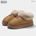 Chinelos de inverno forrados de lã para homens e mulheres com capa de tornozelo sola grossa leve eva interior ao ar livre sapatos de casa quentes múltiplos c