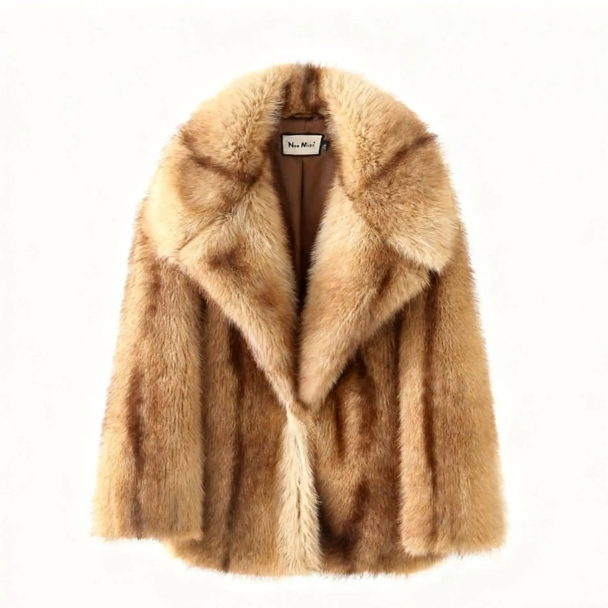 Pual marca de luxo moda feminina amarelo listrado jaqueta de pele do falso casaco chique meninas 2025 inverno oversized quente outerwear casaco