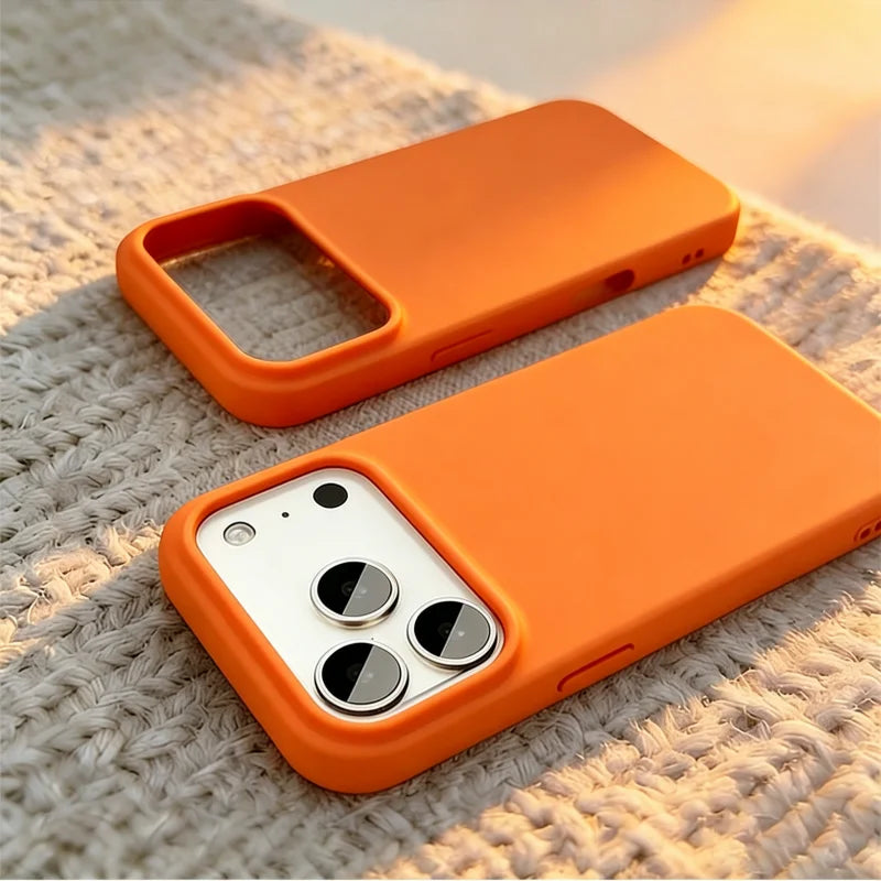 Capa de Silicone Líquido Oficial Original para iPhone 18 Pro Max 17 16 15 11 12 14 13 18 Pro Max, à Prova de Choque, Cobertura Completa em Flanela