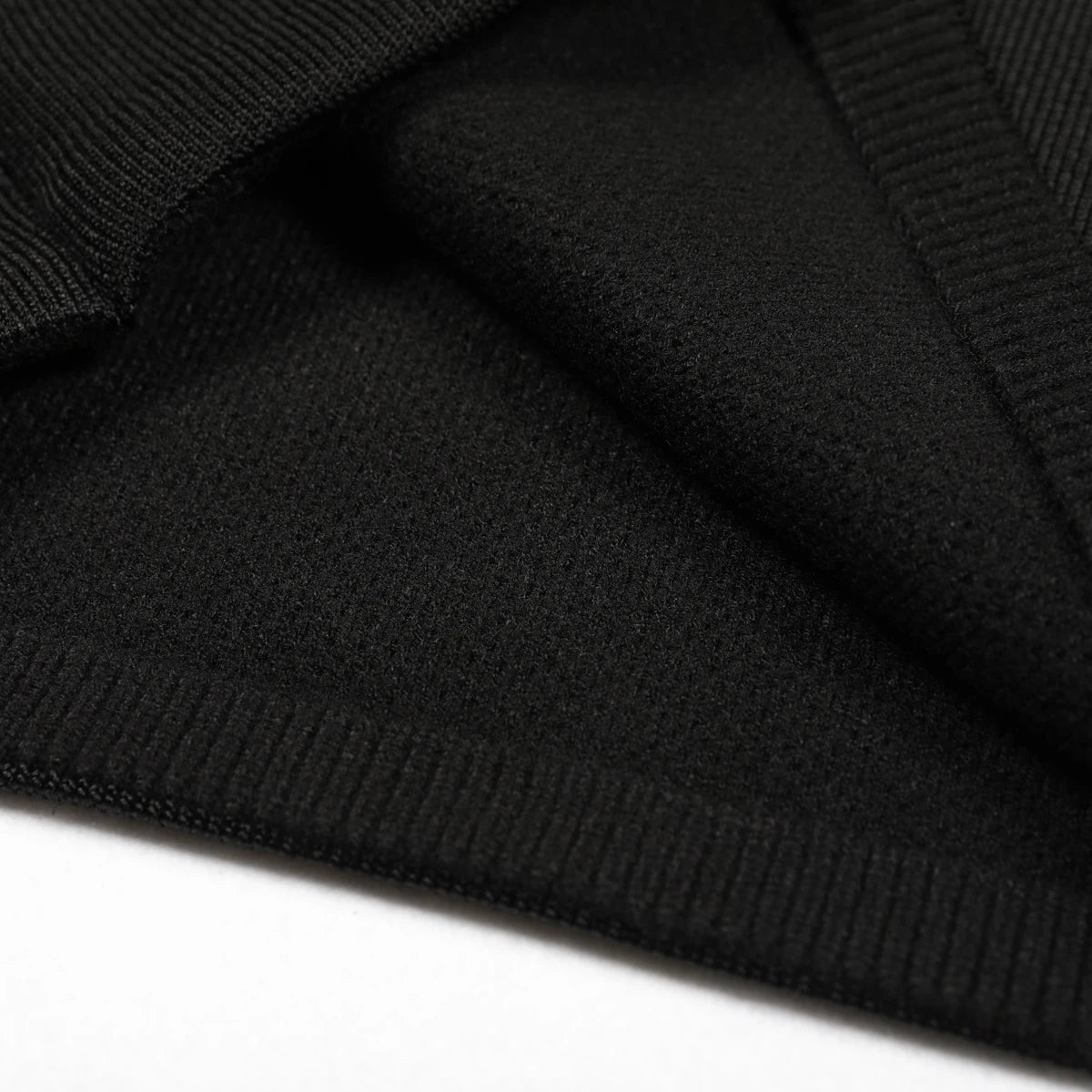Alta qualidade nova moda elástica de malha em torno do pescoço em forma de coração botão cardigan fino ajuste meia saia conjunto feminino