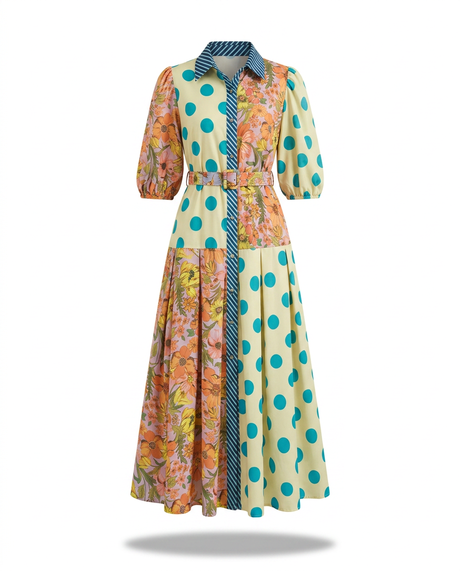 Spirited Printed Loose Maxi Dress