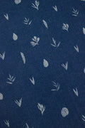 Botanic Print Blue Denim Jeans