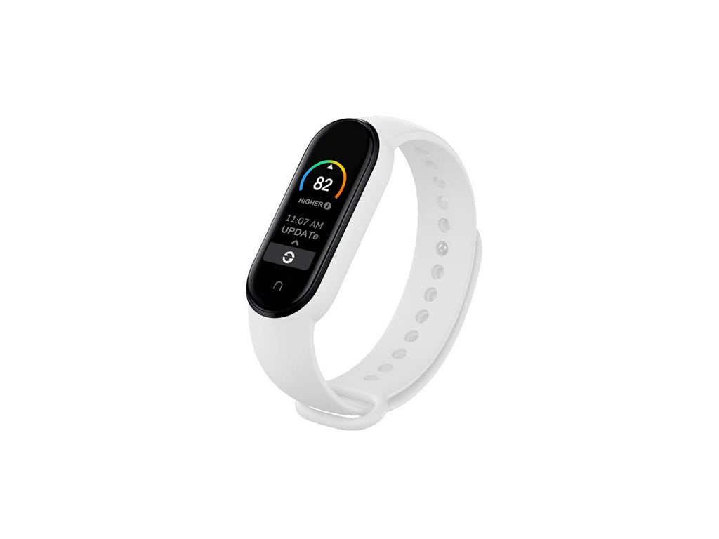 Techancy Pulseira De Silicone Branca KC2105, Compatível Com A Mi5/6 Smart Band, Material De Silicone, Macio E Confortável.