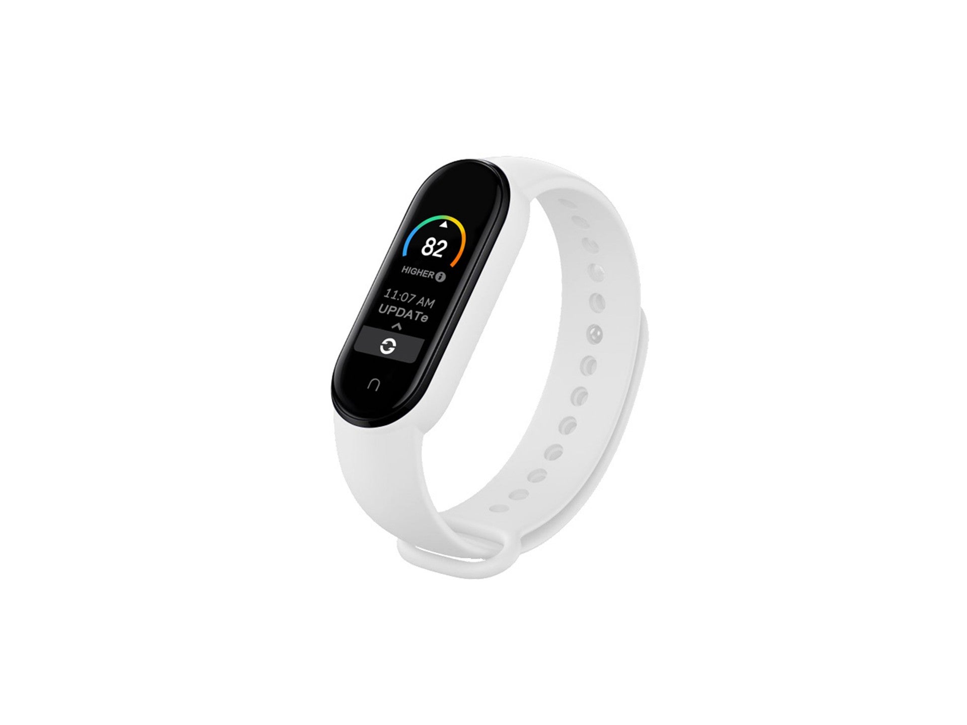 Techancy Pulseira De Silicone Branca KC2105, Compatível Com A Mi5/6 Smart Band, Material De Silicone, Macio E Confortável.