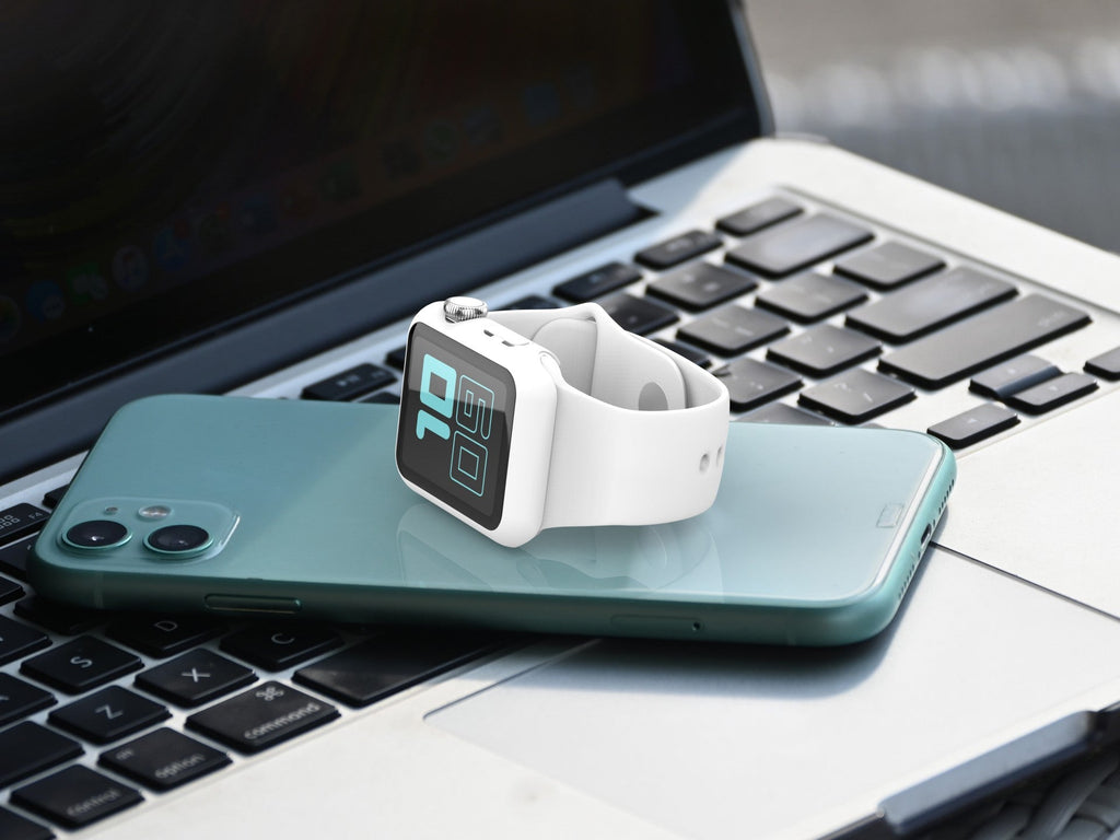 Pulseira de silicone para relógio Techancy, KC2115, com protetor de ecrã, compatível com Apple Watch 42 mm, Branco