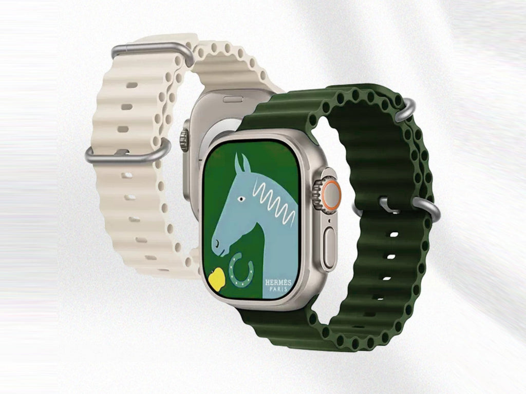 Techancy Bracelete De Silicone Branca KC2122, Compatível Com Apple Watch 38 Mm/40 Mm/41 Mm, Material De Silicone Macio