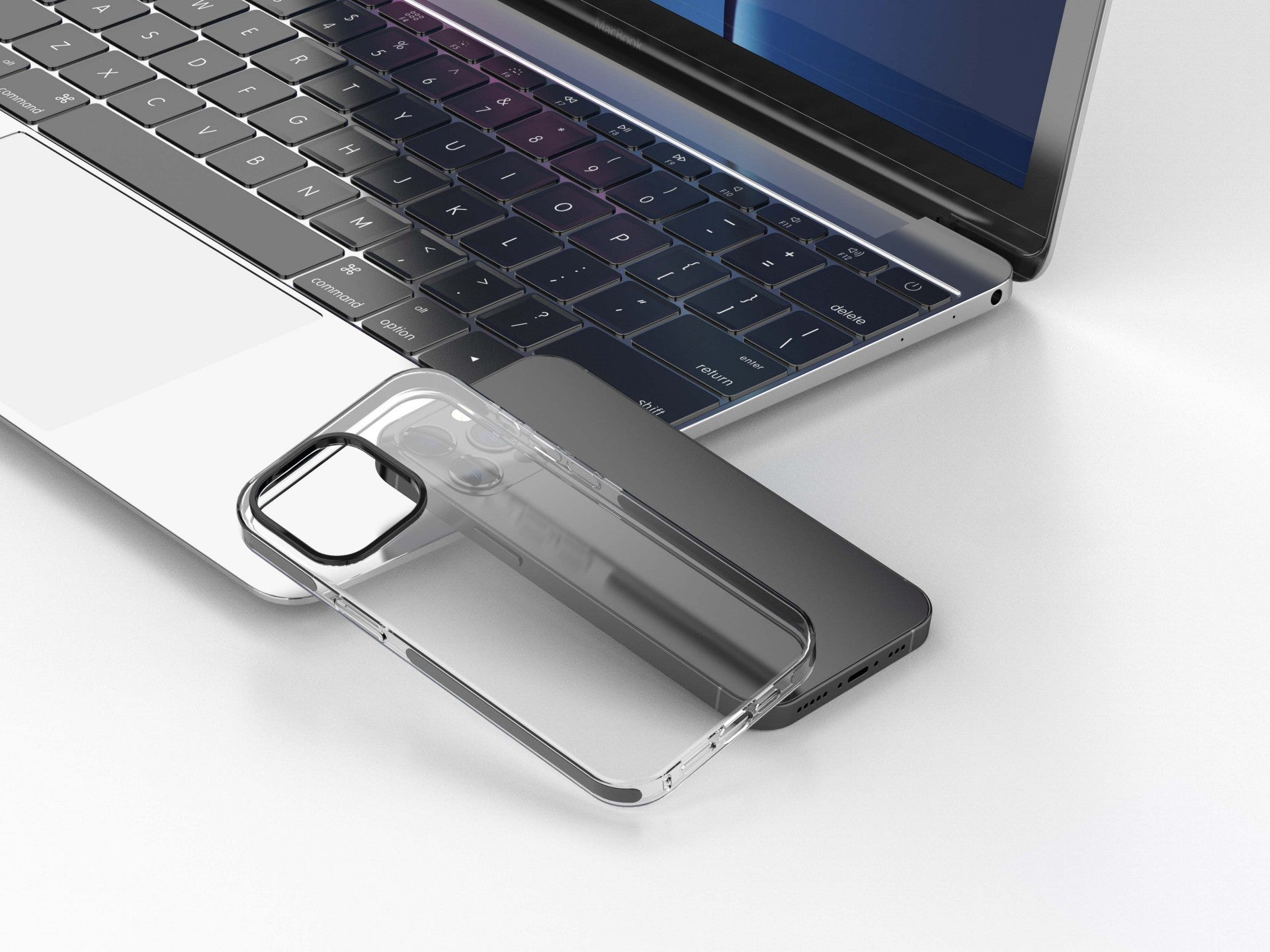Capa transparente para telemóvel Techancy New Acrylic, KX5602, compatível com iPhone X/Xs, transparente + Preto