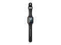 Pulseira de silicone para relógio Techancy, KC2115, com protetor de ecrã, compatível com Apple Watch 42 mm, Preto